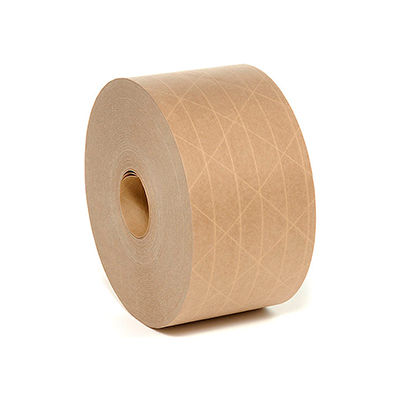 Reinforced Water Activated Tape 70mm x 375' 5 Mil Tan - Pkg Qty 8