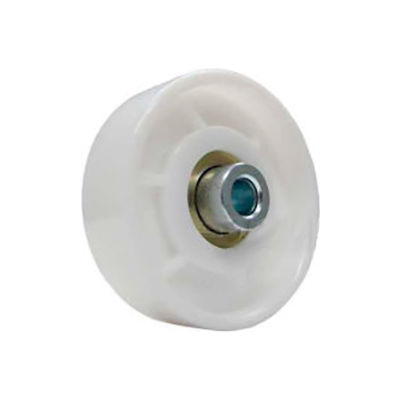 Omni Metalcraft 1-15/16" Dia. White Nylon Conveyor Skate Wheel 110657 50 Lb. Cap.