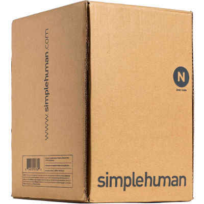 simplehuman® Trash Can Liner Code N, 12-13 Gallon, 22.8 X 31.5, 1.18 Mil, White, Pack of 200