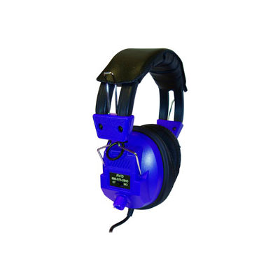 Stereo/Mono Headphones with Plug Adaptor & Volume Control Blue