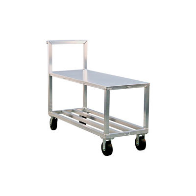 New Age NS557A Heavy Duty Aluminum Stock Cart Solid Top Shelf 3000 Lb. Cap.