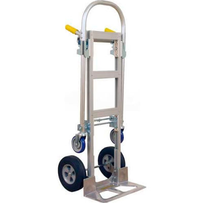 Wesco® Spartan Jr. Aluminum 2-in-1 Hand Truck 219998 Rubber Wheels