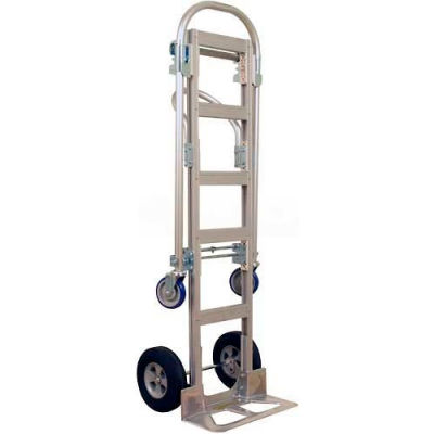 Wesco® Spartan Sr. Aluminum 2-in-1 Hand Truck 219999 Rubber Wheels
