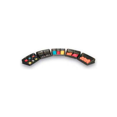 Thermoformed Plastic Parts Tray, 12-1/2" X 8-1/2" X 3", 4 Compartments, Black