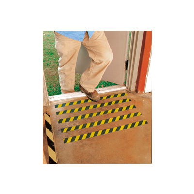 Anti-Slip Traction Yellow/Black Hazard Striped Tape Roll, 4" x 60 Feet