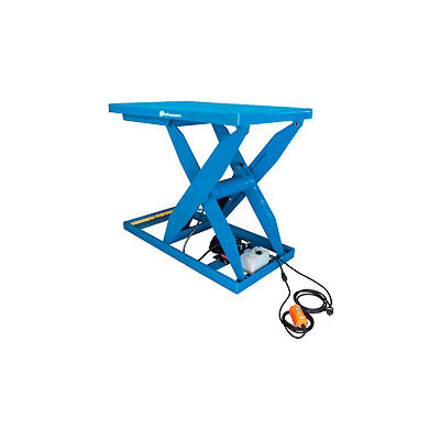 Bishamon® OPTIMUS Lift5K Power Scissor Lift Table 56x32 5000 Lb. Cap. Hand Control L5K-3256