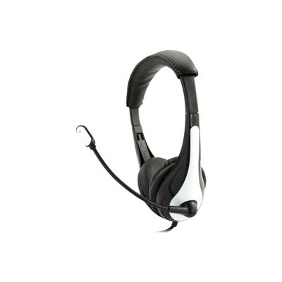 Single Plug Headset with Microphone, White