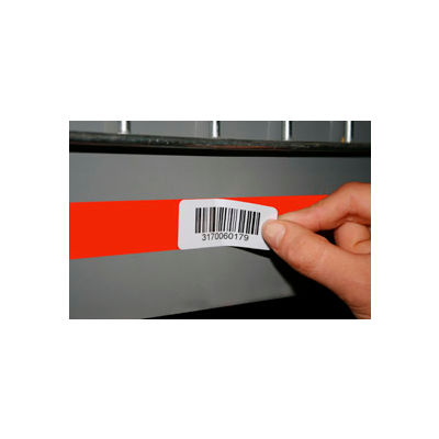 Economy Rack Placard Label Holder, 3" X 100 Ft. Roll - Orange - Pkg Qty 6