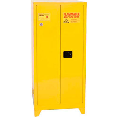 Eagle Paint/Ink Tower Safety Cabinet with Manual Close - 96 Gallon Yellow