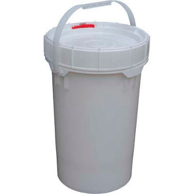6.5 Gallon Screw-Top Plastic Pail & Lid PAIL-SCR-65-W - White