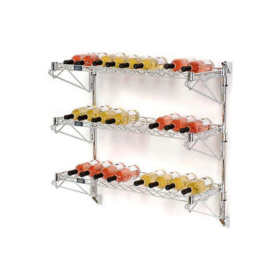 Wine Bottle Rack - Wall Mount 27 Bottle 36" x 14" x 34"