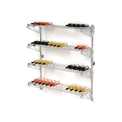 Wine Bottle Rack - Wall Mount 52 Bottle 48" x 14" x 54"