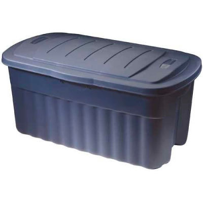 United Solutions Roughneck Jumbo Storage Tote 40 Gallon 36-7/8 x 21-3/16 x 18-5/16 Dark Indigo Metal - Pkg Qty 6
