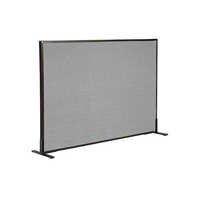 Interion® Freestanding Office Partition Panel, 60-1/4"W x 42"H, Gray