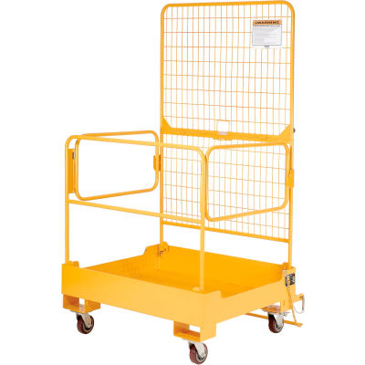 Global Industrial™ Fold Down Forklift Work Maintenance Platform 36 x 36