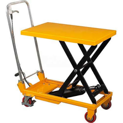 Wesco® Mobile Single Scissor Lift Table 260201 330 Lb. Capacity ...