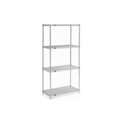 Nexel® Stainless Steel Wire Shelving Starter 48"W x 18"D x 86"H