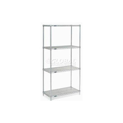 Nexel® Stainless Steel Wire Shelving Starter 36"W x 24"D x 86"H