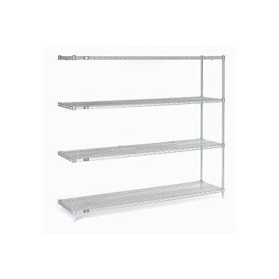 Nexel® Stainless Steel Wire Shelving Add-On 60"W x 18"D x 86"H