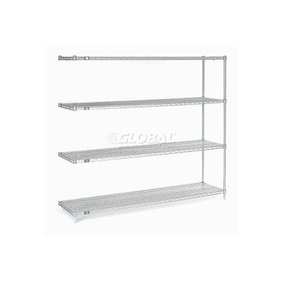Nexel® Stainless Steel Wire Shelving Add-On 72"W x 18"D x 86"H