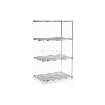 Nexel® Stainless Steel Wire Shelving Add-On 36"W x 24"D x 86"H