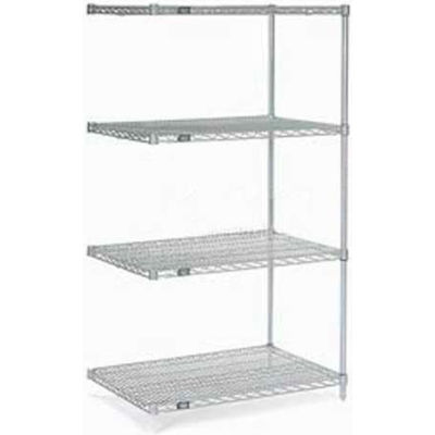 Nexel® Stainless Steel Wire Shelving Add-On 48"W x 24"D x 86"H