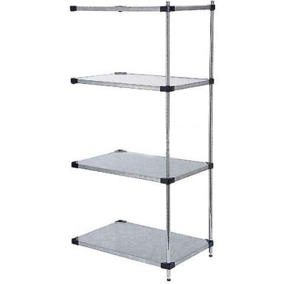 Nexel® Galvanized Steel Solid Shelving Add-On 36"W x 24" D x 54 "H