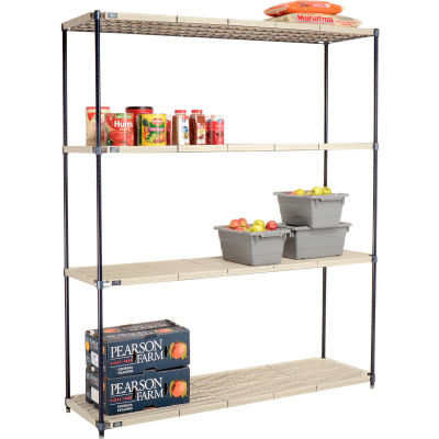 Nexelite® Vented Plastic Shelving 72"W x 21"D x 86"H Nexelon Finish