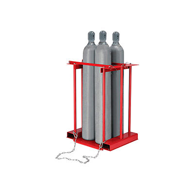 Global Industrial™ Forkliftable Cylinder storage Caddy, Stationary For 4 Cylinders