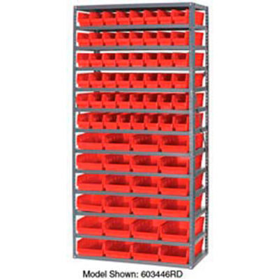 Global Industrial Steel Shelving - Total 72 4"H Plastic Shelf Bins Ivory - 36x12x72-13 Shelves