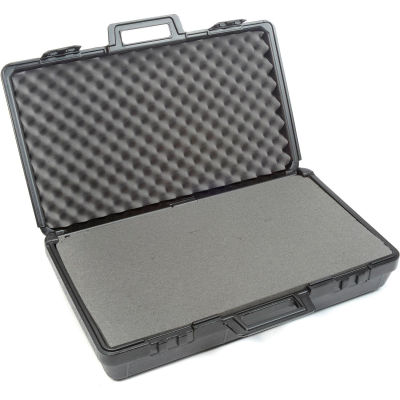 Plastic Protective Storage Cases with Pinch Tear Foam, 27-1/2"x16"x7", Black