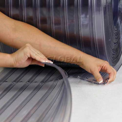 PerfaStrip™ Ribbed Clear PVC Strip 8X96PERF - 8"W x .080" Thick x 8'L