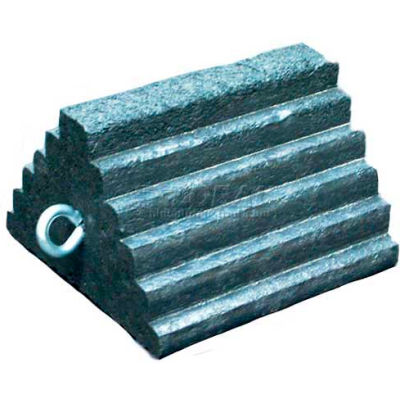 Rumber® 4121-8 Lifetime Recycled Rubber Wheel Chock with Eye Bolt