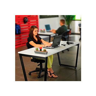 Interion® Collaboration Table - Single - 60"W x 30"L x 30"H - Gray