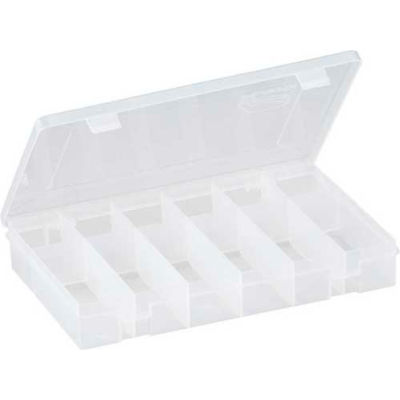Plano StowAway® 12 Fixed Compartment Box, 11"L x 7-1/4"W x 1-3/4"H, Clear - Pkg Qty 2