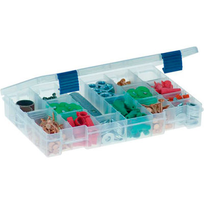 Plano ProLatch™ StowAway® 6-21 Adjustable Compartment Box,11"L x 7-1/4"W x 1-3/4"H, Clear - Pkg Qty 2