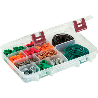 Plano ProLatch™ StowAway® 5-20 Adjustable Compartment Box,11"L x 7-1/4"W x 1-3/4"H, Clear - Pkg Qty 3