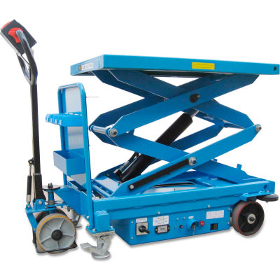Self-Propelled Powered Scissor Lift 40 x 24 Table 2000 Lb. Cap.