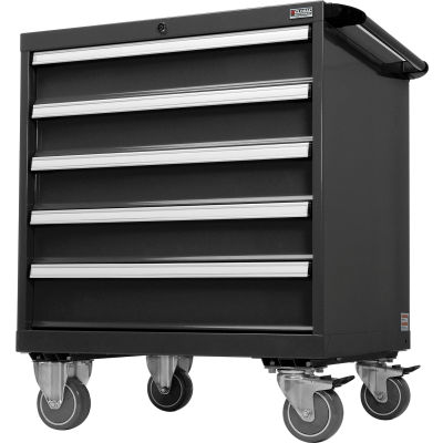 Global Industrial Handle And Wheel Kit For Modular Drawer Cabinet, Black, 30"W x 27"D