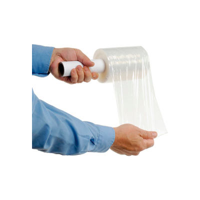 Stretch Wrap Film With Extended Core Handle 5" x 1000' x 80 Gauge Clear - Pkg Qty 12