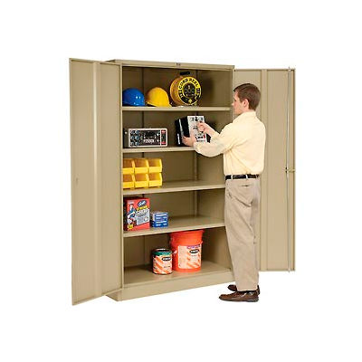 Global™ Storage Cabinet Assembled 48x18x78 Tan
