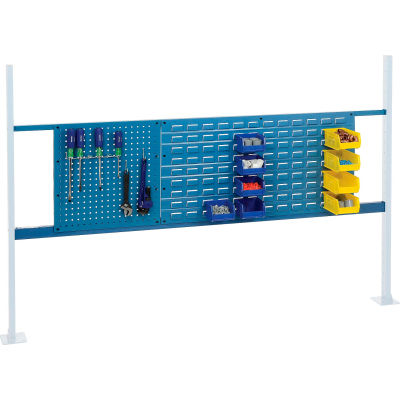 Global Industrial™ 18" Pegboard & 36" Louver Panel Kit, 72"W, Blue