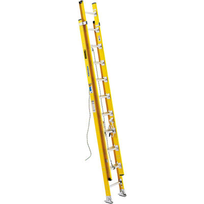 Werner 20' Type 1AA Lightweight Fiberglass Extension Ladder 375 lb. Cap - D7220-2
