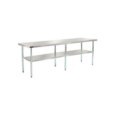 Global Industrial Workbench w/ 18 Ga 430 Series SS Top & Galvanized Shelf, 96"W x 30"D