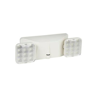 Global™ 2 Head Square LED Emergency Unit w/ Adjustable Optics and Ni-Cad Battery Backup
