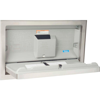 Koala Kare® Horizontal Baby Changing Table Recess Mounted - Stainless Steel KB110-SSRE