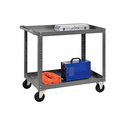 2 Shelf Steel Stock Cart 36 x 24 800 Lb. Capacity