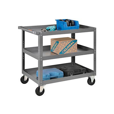 3 Shelf Steel Stock Cart 36 x 24 800 Lb. Capacity