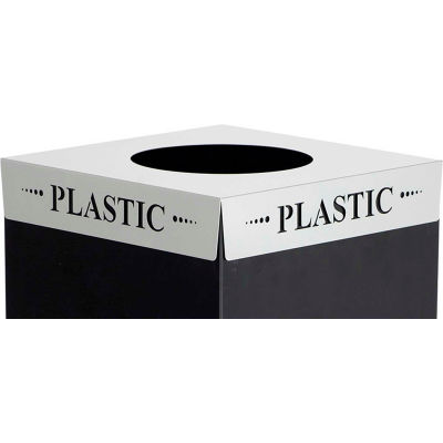 Safco® Square-Fecta 2990PC Waste Receptacle Lid, Plastic