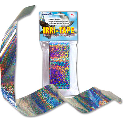 Bird-X Irri-Tape Visual & Sound Deterrent Tape, 100' Roll - TAPE-100